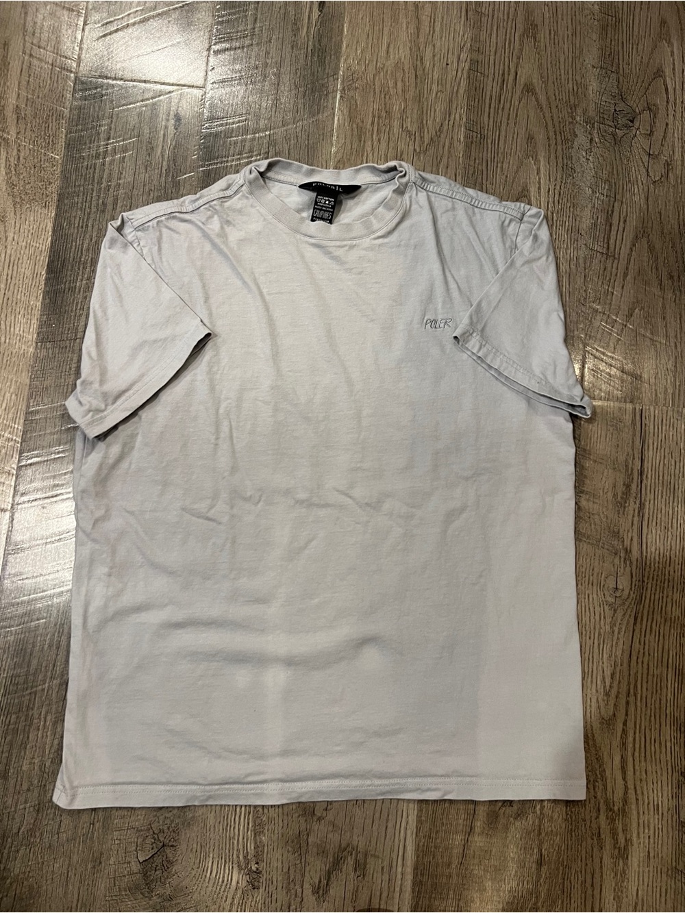 Men's Poler Gray Crew Neck T-Shirt Size L
